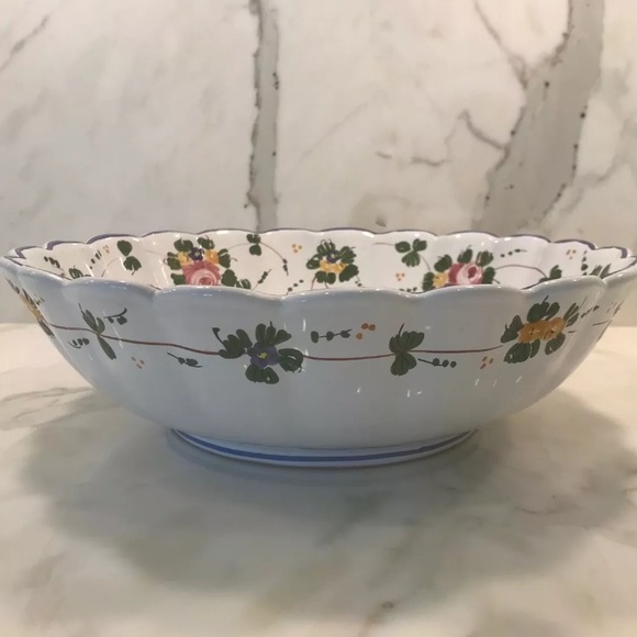 COTTURA HANDMADE FLORAL PAINTED BOWL LARGE - Picture 5 of 12